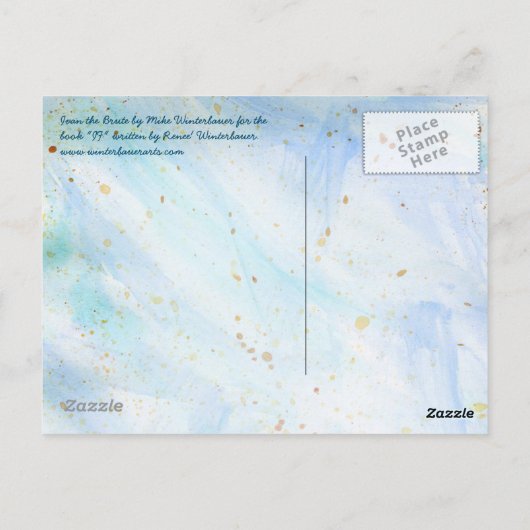 Be Happy briefkaart beroemd gemaakt door Mike Wint (Achterkant)