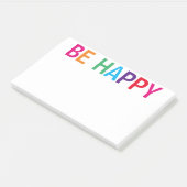 Be Happy Bright Meerkleurig 10 x 6 Post-it® Notes (Schuin)