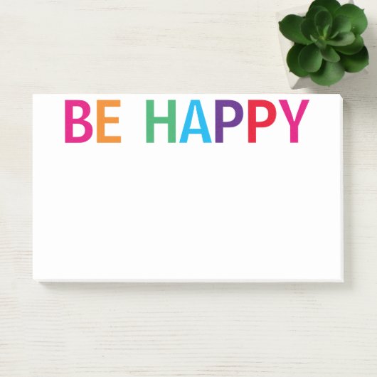 Be Happy Bright Meerkleurig 10 x 6 Post-it® Notes (Kantoor)