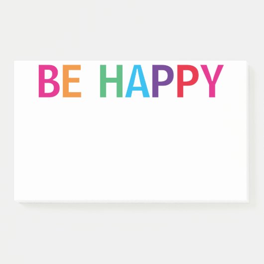 Be Happy Bright Meerkleurig 10 x 6 Post-it® Notes (Voorkant)