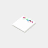 Be Happy Bright Meerkleurig 3 x 3 Post-it® Notes (Schuin)