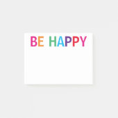 Be Happy Bright Veelkleurig 4 x 3 Post-it® Notes (Voorkant)