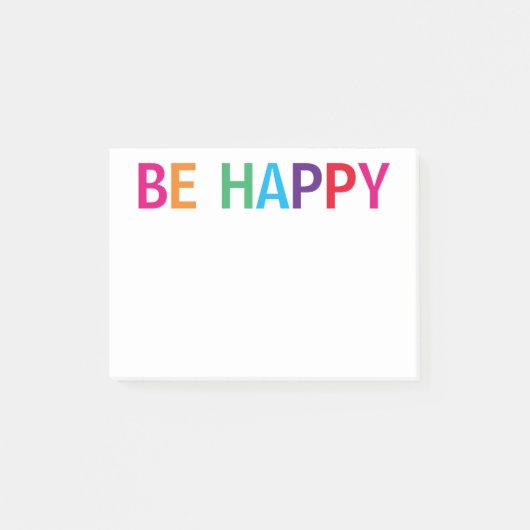 Be Happy Bright Veelkleurig 4 x 3 Post-it® Notes (Voorkant)