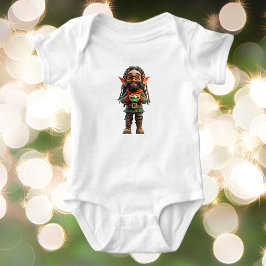 Be Happy Christmas Elf Baby Bodysuit