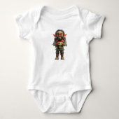 Be Happy Christmas Elf Baby Bodysuit (Voorkant)