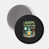 Be Happy In Your Own Shell Turtle Autism Awareness Magneet (Voorkant / Achterkant)