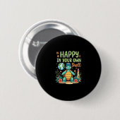 Be Happy In Your Own Shell Turtle Autism Awareness Ronde Button 5,7 Cm (Voorkant /achterkant)