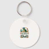 Be Happy In Your Own Shell Turtle Autism Awareness Sleutelhanger (Voorkant)