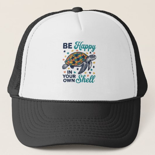 Be Happy In Your Own Shell Turtle Shirt Design_1 Trucker Pet (Voorkant)