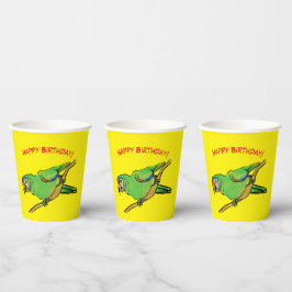 BE happy parrot Paper Cups Papieren Bekers