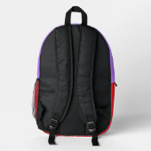 "Be Happy" Retro Backpack Bedrukte Rugzak (Achterkant)
