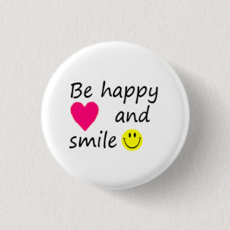 Be happy ronde button 3,2 cm