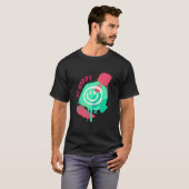 Be Happy Smiley Mint & Pink Graffiti Street Art T-shirt (Voorkant volledig)