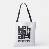 Be happy tote bag (Achterkant)