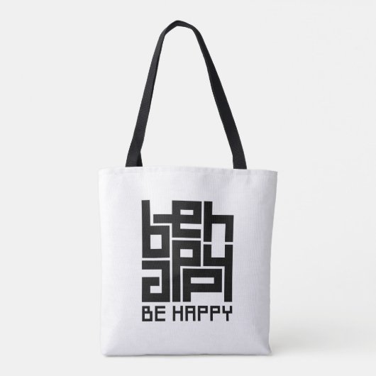Be happy tote bag (Achterkant)