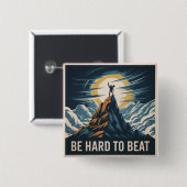 Be Hard To Beat Vierkante Button 5,1 Cm (Voorkant /achterkant)