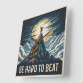 Be Hard To Beat Vierkante Klok (Hoek)