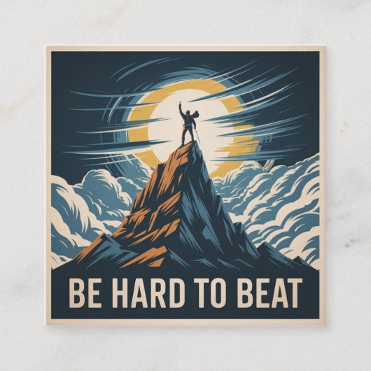 Be Hard To Beat Vierkante Visitekaartje (Voorkant)