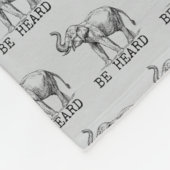 Be Heard Cute Elephant Fleece Deken (Hoek)