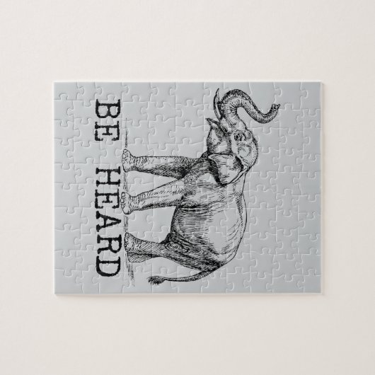 Be Heard Cute Elephant Legpuzzel (Horizontaal)