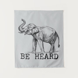 Be Heard Cute Elephant Wandkleed