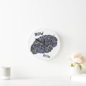 Be Here Now Purple Brain Christian Wall Clock Ronde Klok (Huis)