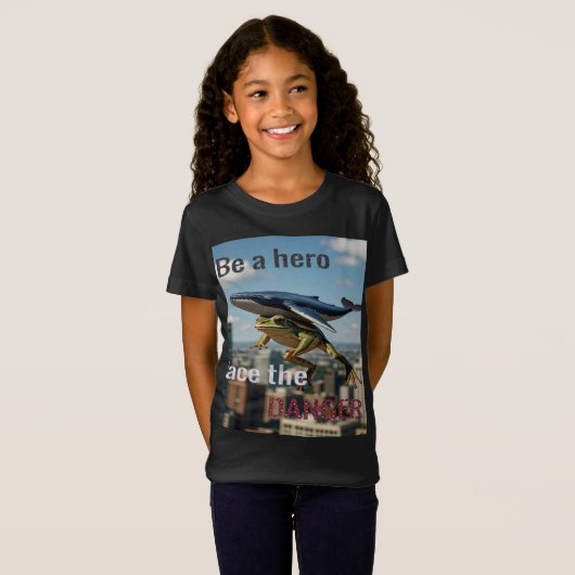 BE HERO FACE THE DANGER T-SHIRT (Voorkant volledig)