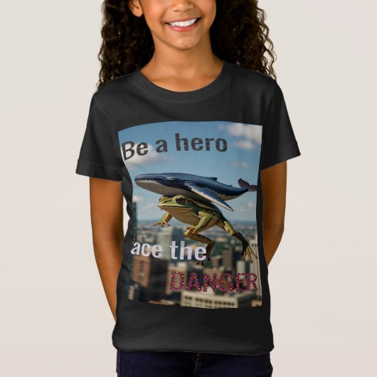 BE HERO FACE THE DANGER T-SHIRT (Voorkant)