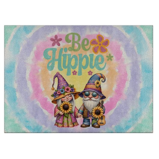 Be Hippie Gnomes Snijplank (Voorkant)