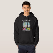 Be Hoppy Gnome Matter What Spring Cute Easter Hoodie (Voorkant volledig)