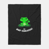 Be HopTimistic | Funny Frog Lover | Kikkikker Fleece Deken (Voorkant)