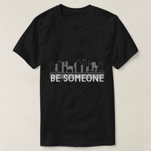 BE IEMAND HOUSTON T-SHIRT (Design voorkant)