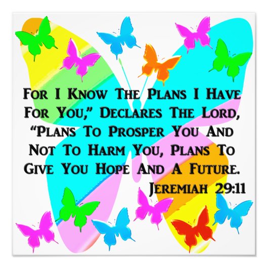 BE INSPIRED JEREMIAH 29:11 FOTO AFDRUK (Voorkant)