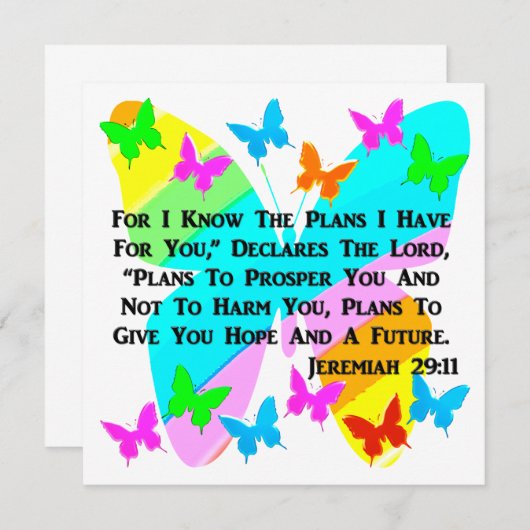 BE INSPIRED JEREMIAH 29:11 KAART (Voorkant / Achterkant)