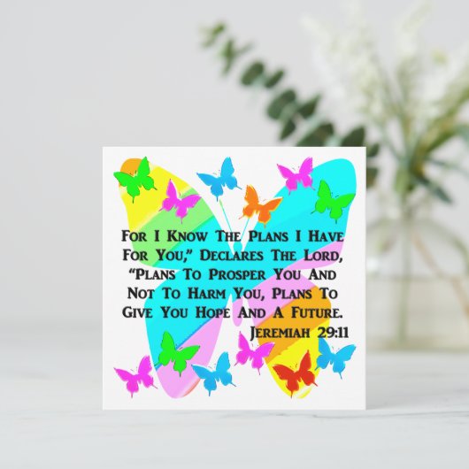 BE INSPIRED JEREMIAH 29:11 KAART (Staand voorkant)