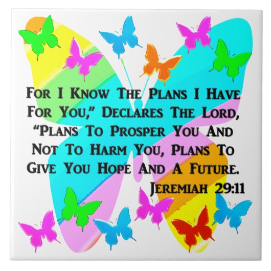 BE INSPIRED JEREMIAH 29:11 TEGELTJE (Voorkant)