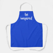 "Be Inspired" Koningsblauwe Schort (Voorkant)