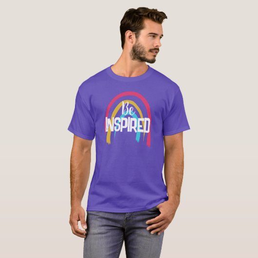 Be Inspired Rainbow T-shirt (Voorkant volledig)