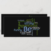 BE Inspirerend Word Cloud Bladwijzer (Voorkant / Achterkant)