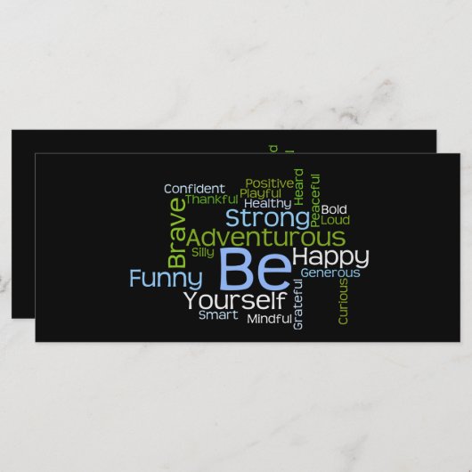 BE Inspirerend Word Cloud Bladwijzer (Voorkant / Achterkant)