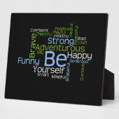 BE Inspirerend Word Cloud Fotoplaat (Zijkant)