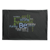 BE Inspirerend Word Cloud Kussensloop (Achterkant)