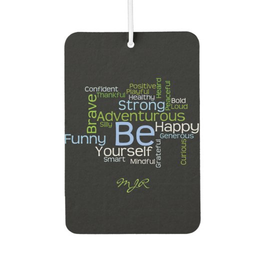 BE Inspirerend Word Cloud Luchtverfrisser (Voorkant)