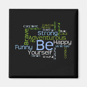 BE Inspirerend Word Cloud Magneet (Voorkant)