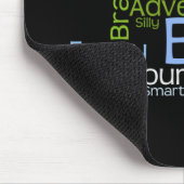 BE Inspirerend Word Cloud Muismat (Hoek)