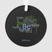 BE Inspirerend Word Cloud Ornament (achterkant)
