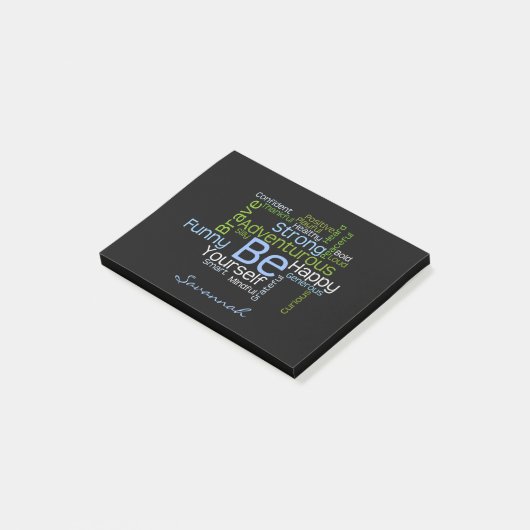 BE Inspirerend Word Cloud Post-it® Notes (Schuin)