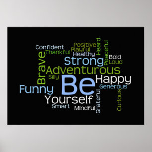 BE Inspirerend Word Cloud Poster