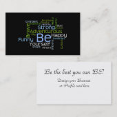 BE Inspirerend Word Cloud Visitekaartje (Voorkant / Achterkant)