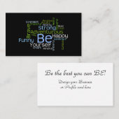 BE Inspirerend Word Cloud Visitekaartje (Voorkant / Achterkant)